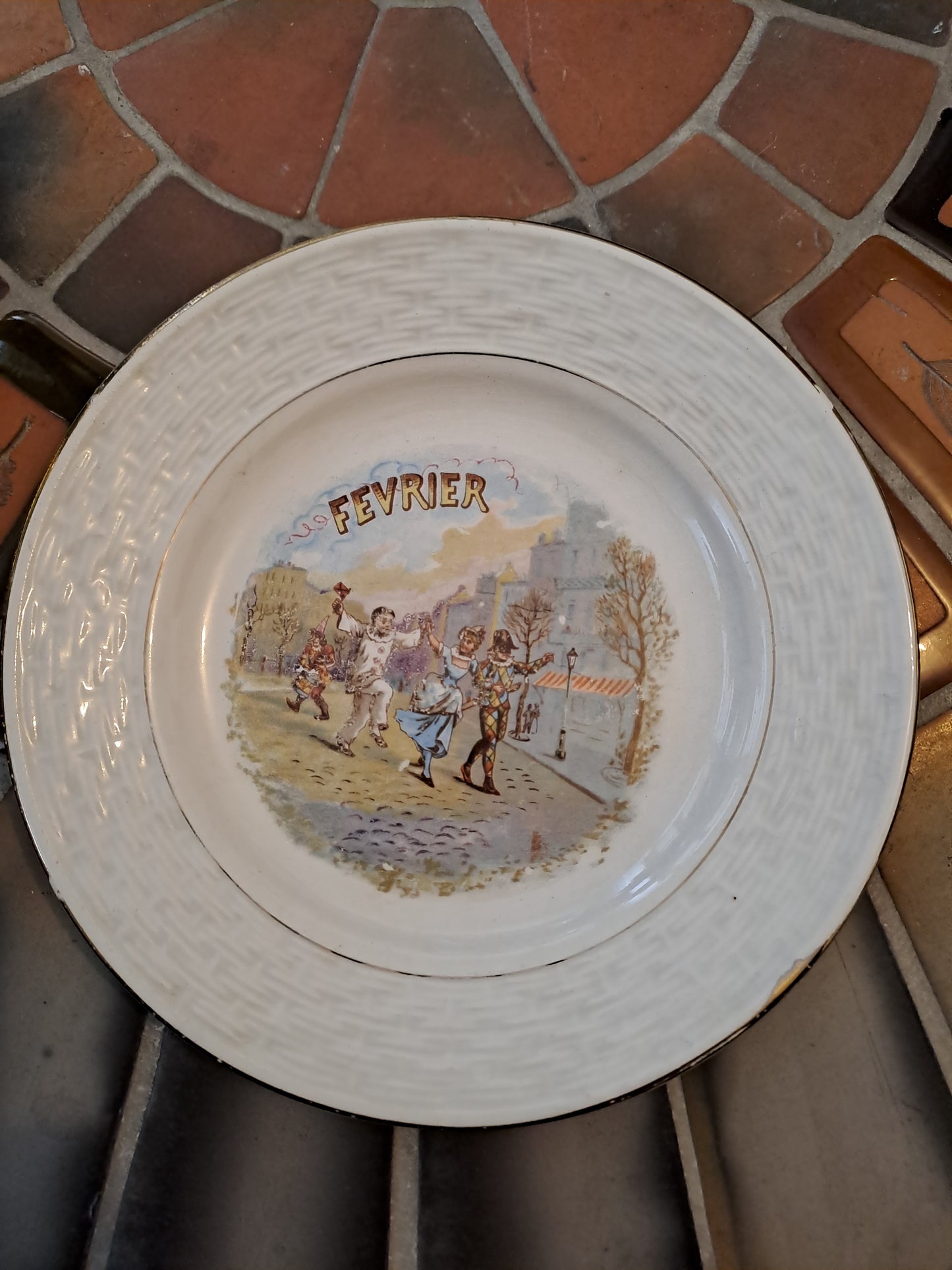 Assiette Fevrier 2.Orchies moulin Des Loups Et Hamage France.