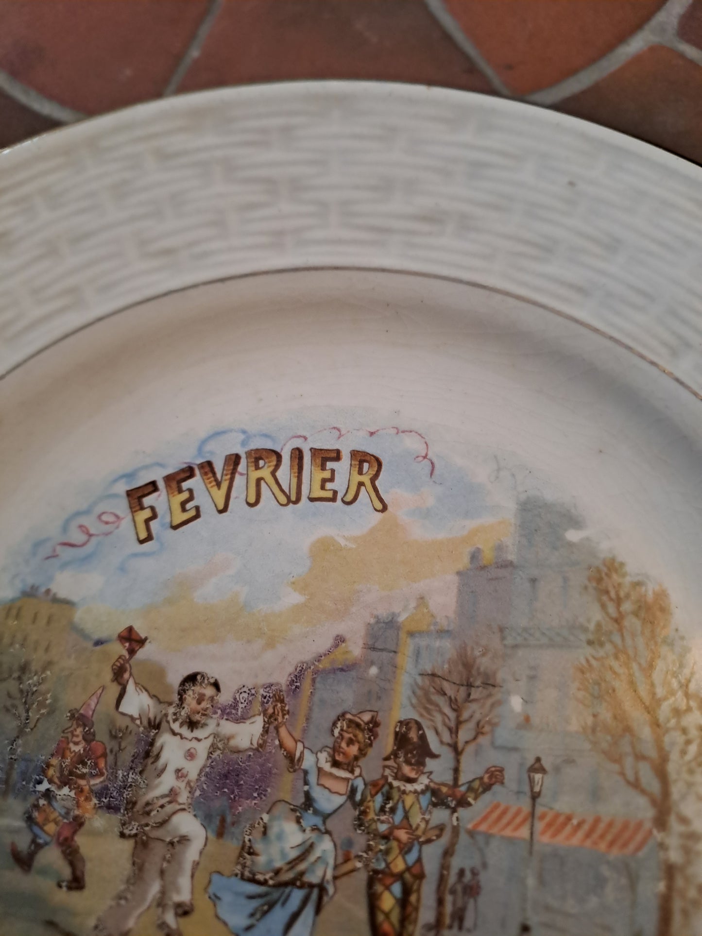 Assiette Fevrier 2.Orchies moulin Des Loups Et Hamage France.