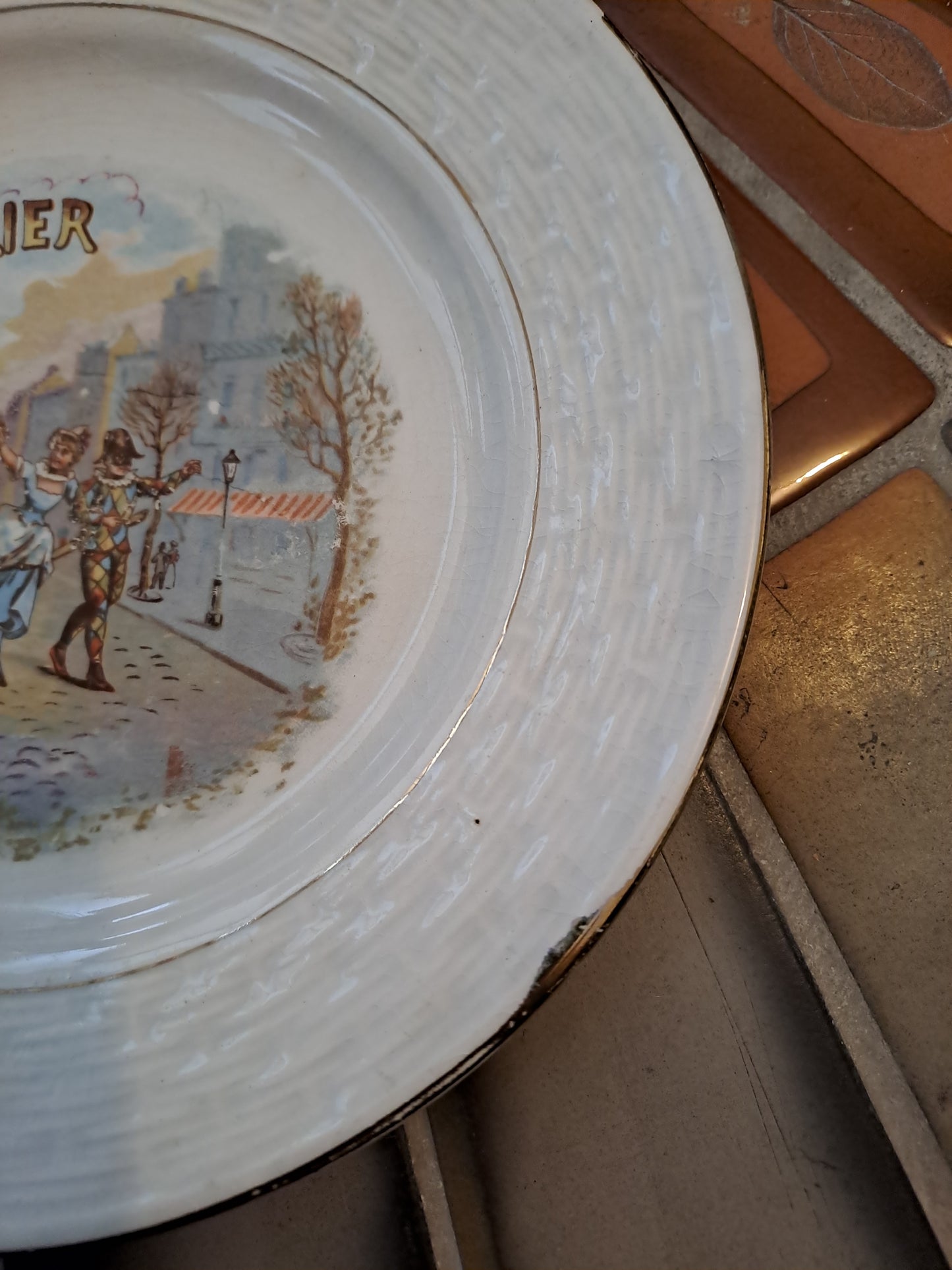 Assiette Fevrier 2.Orchies moulin Des Loups Et Hamage France.