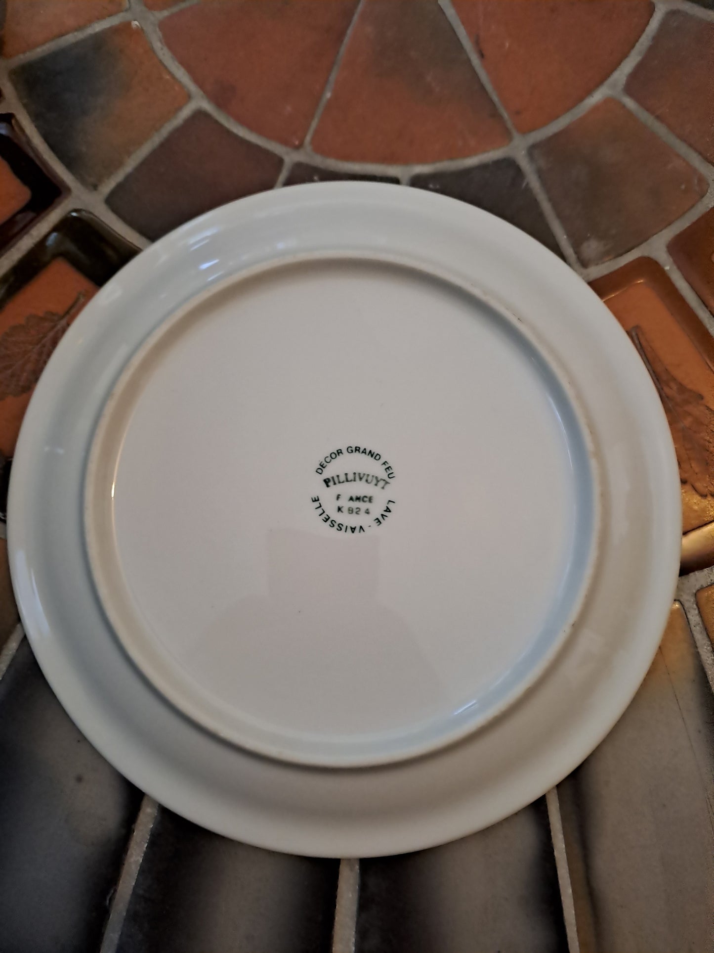 Assiette Blason Chenôve Pillivuyt Decor Grand Feu 20 Cm