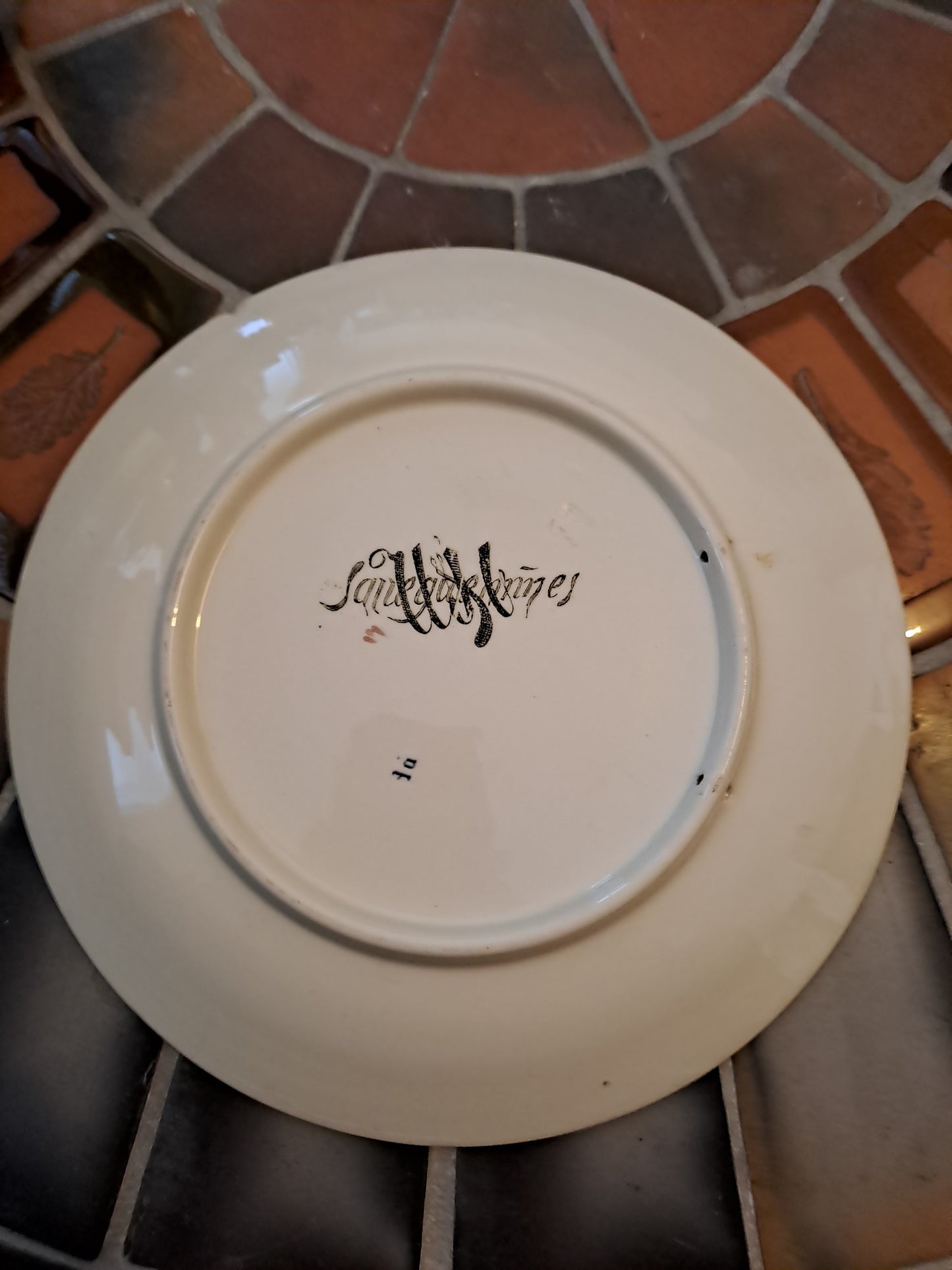 Assiette sarreguemines. Départ de Jeanne d'Arc pour Chinon.