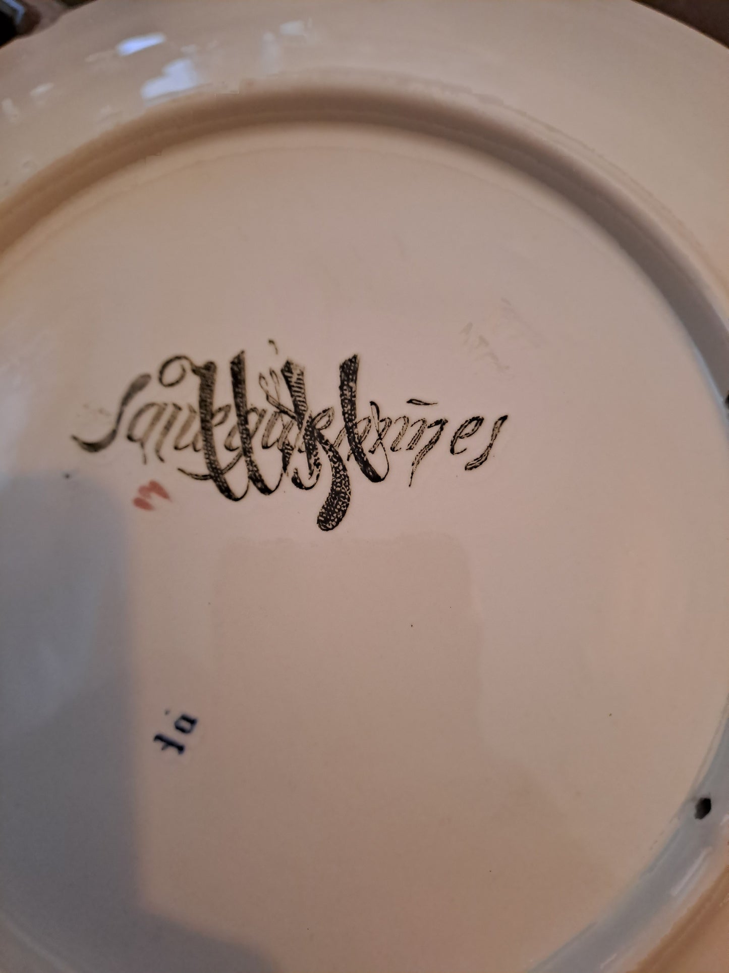 Assiette sarreguemines. Départ de Jeanne d'Arc pour Chinon.