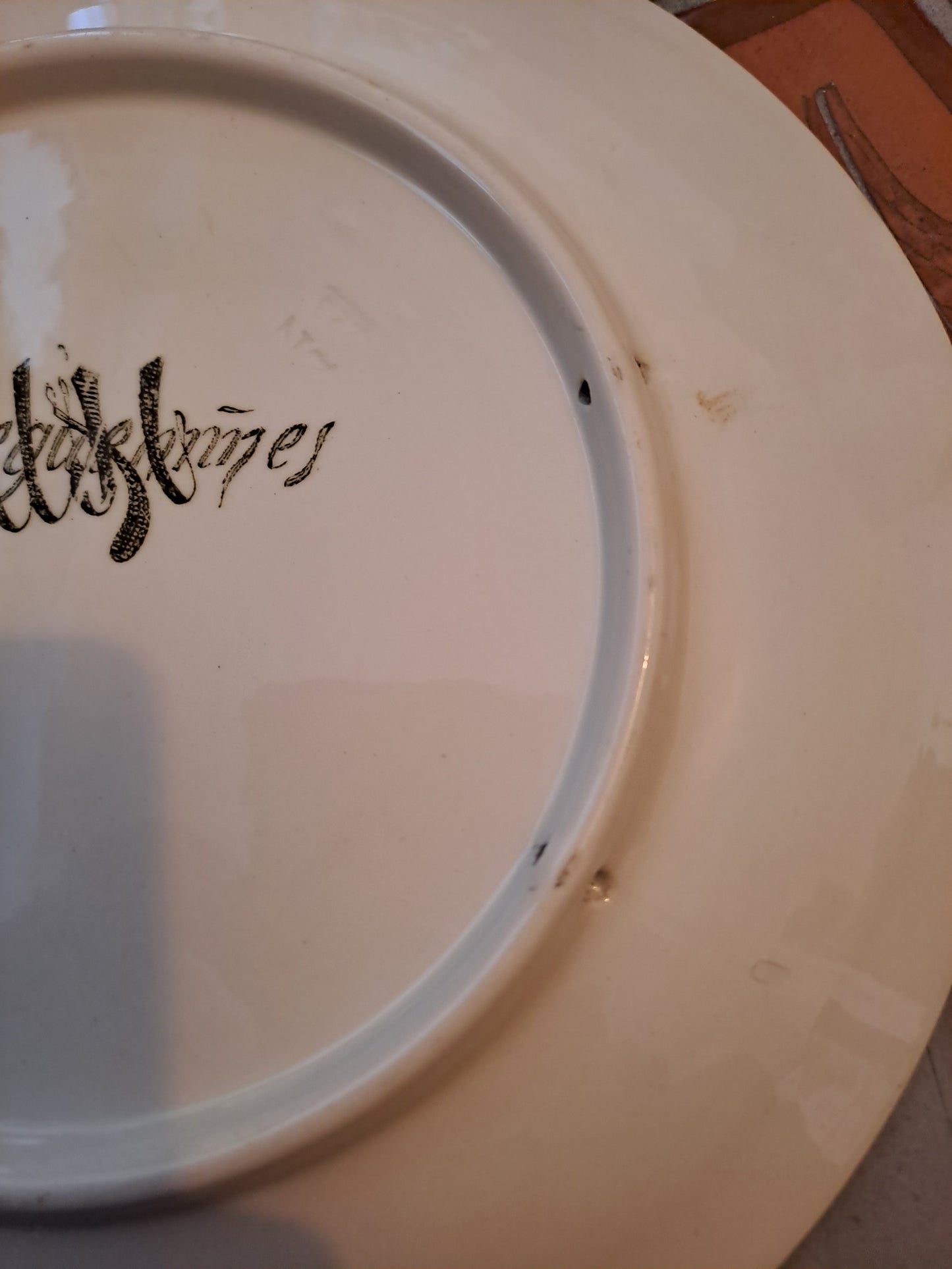 Assiette sarreguemines. Départ de Jeanne d'Arc pour Chinon.
