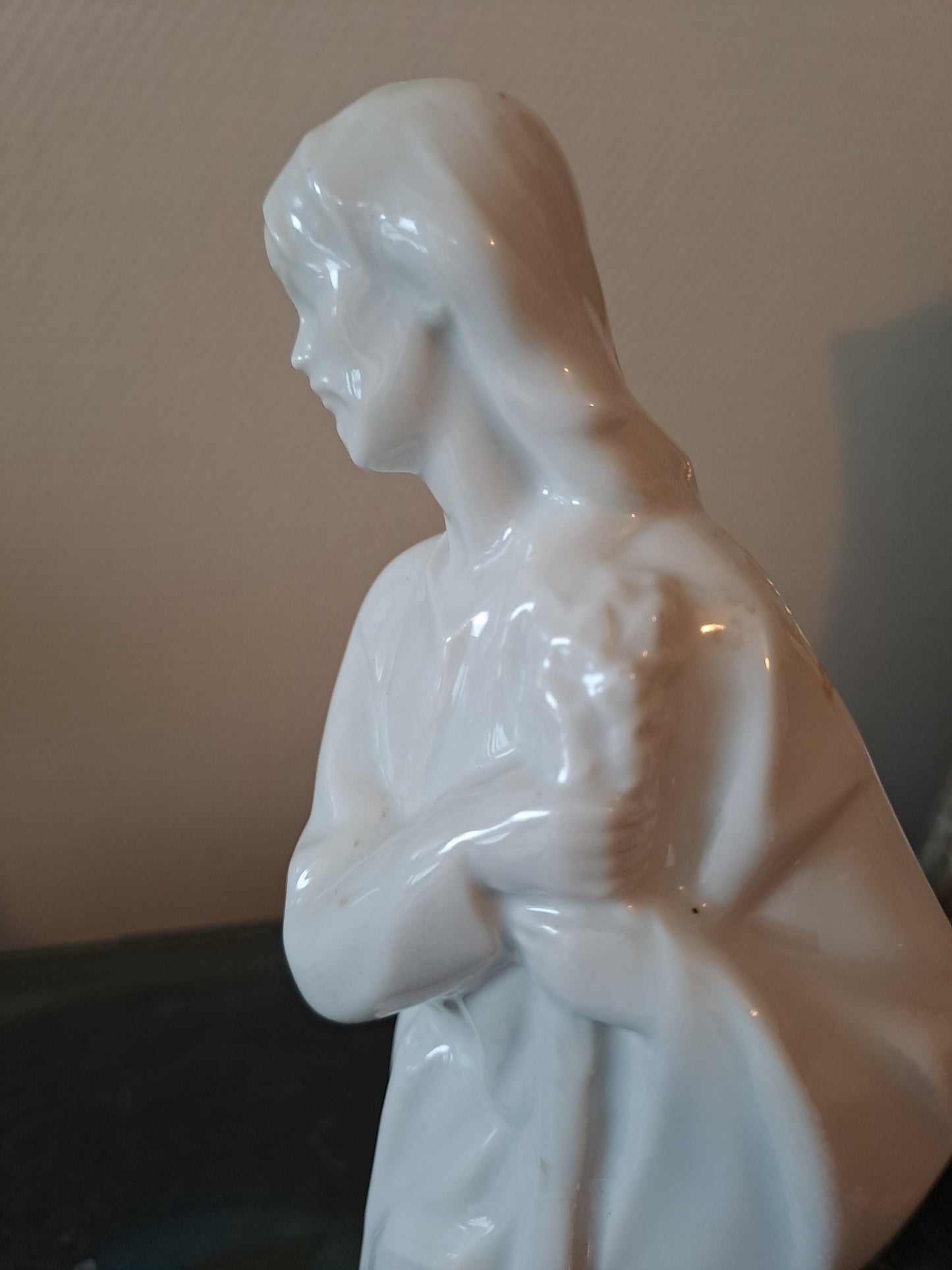 Statue Saint Joseph En Porcelaine.