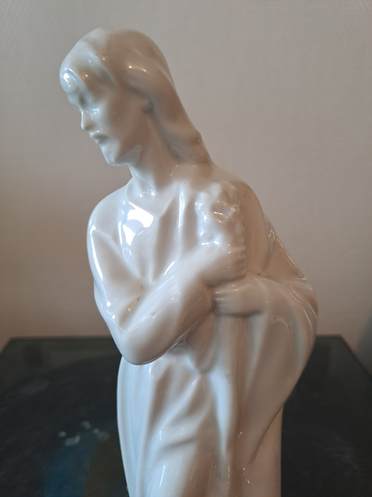 Statue Saint Joseph En Porcelaine.