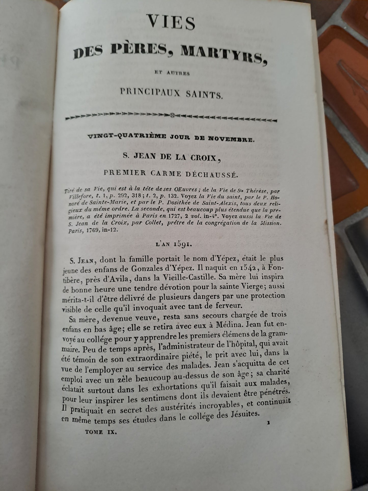 Vies Des Pères, Martyrs Et Autres... Abbé Godescard. T9. 1853.