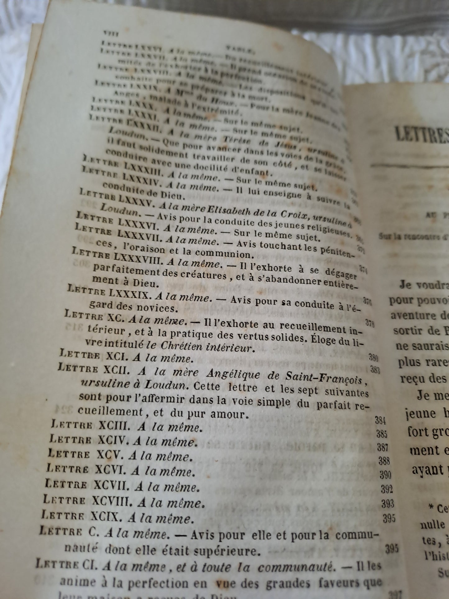 Livre. Lettres spirituelles par le Révérend Père J. J. Surin. 1846.