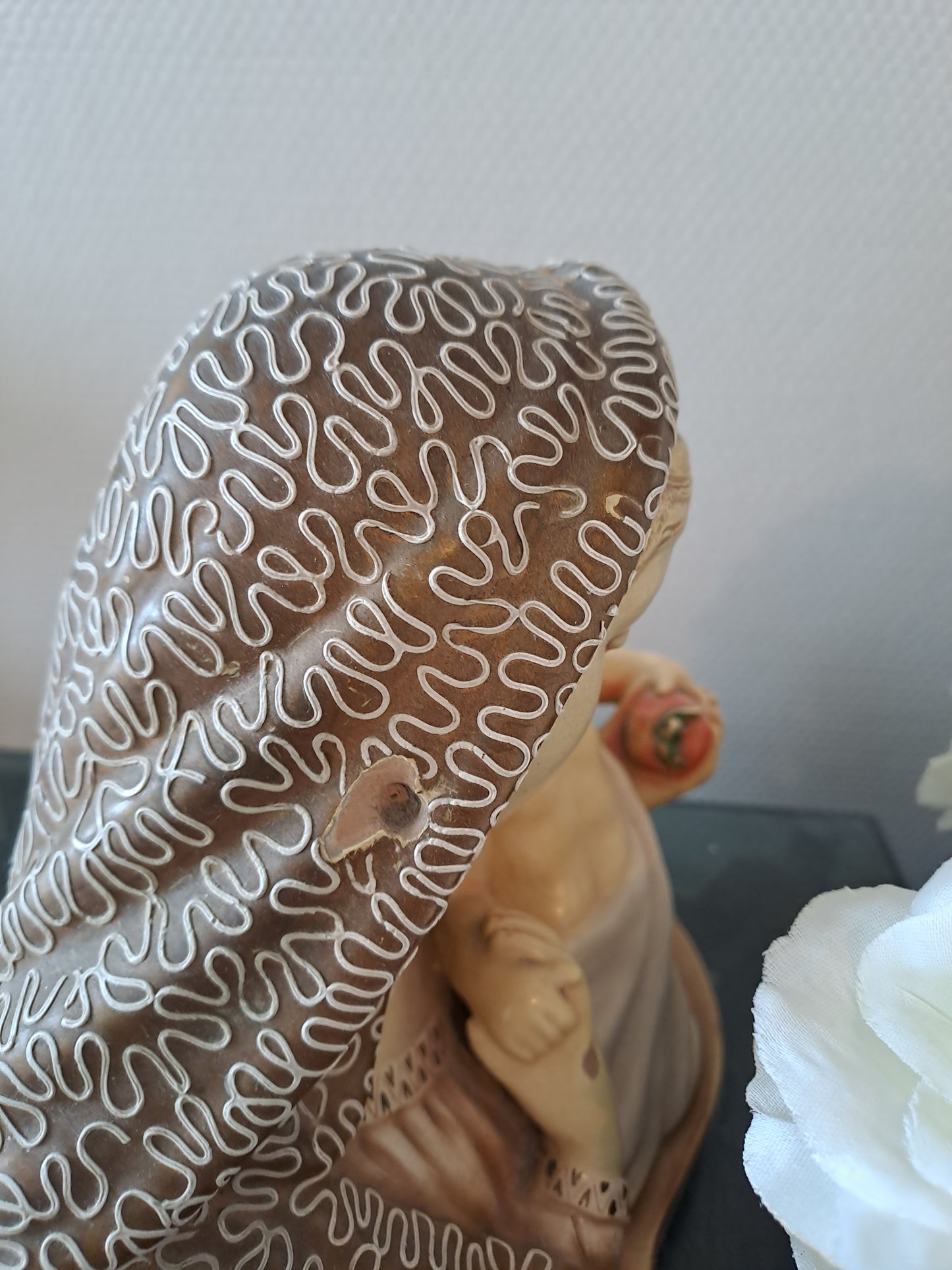 Buste Sainte-Vierge Marie Portant L'enfant Jesus.