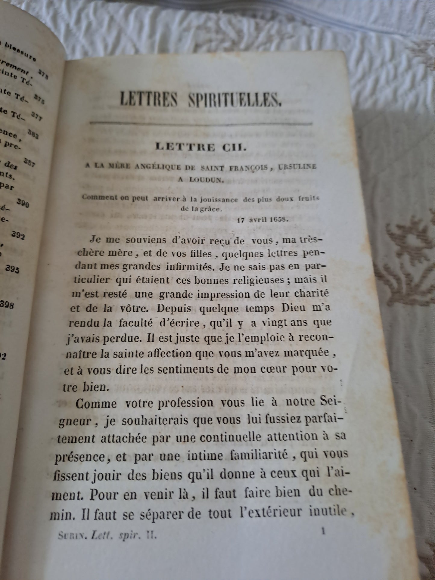 Livre. Lettres spirituelles Tome 2. Par le Révérend Père J. J. Surin. 1843.