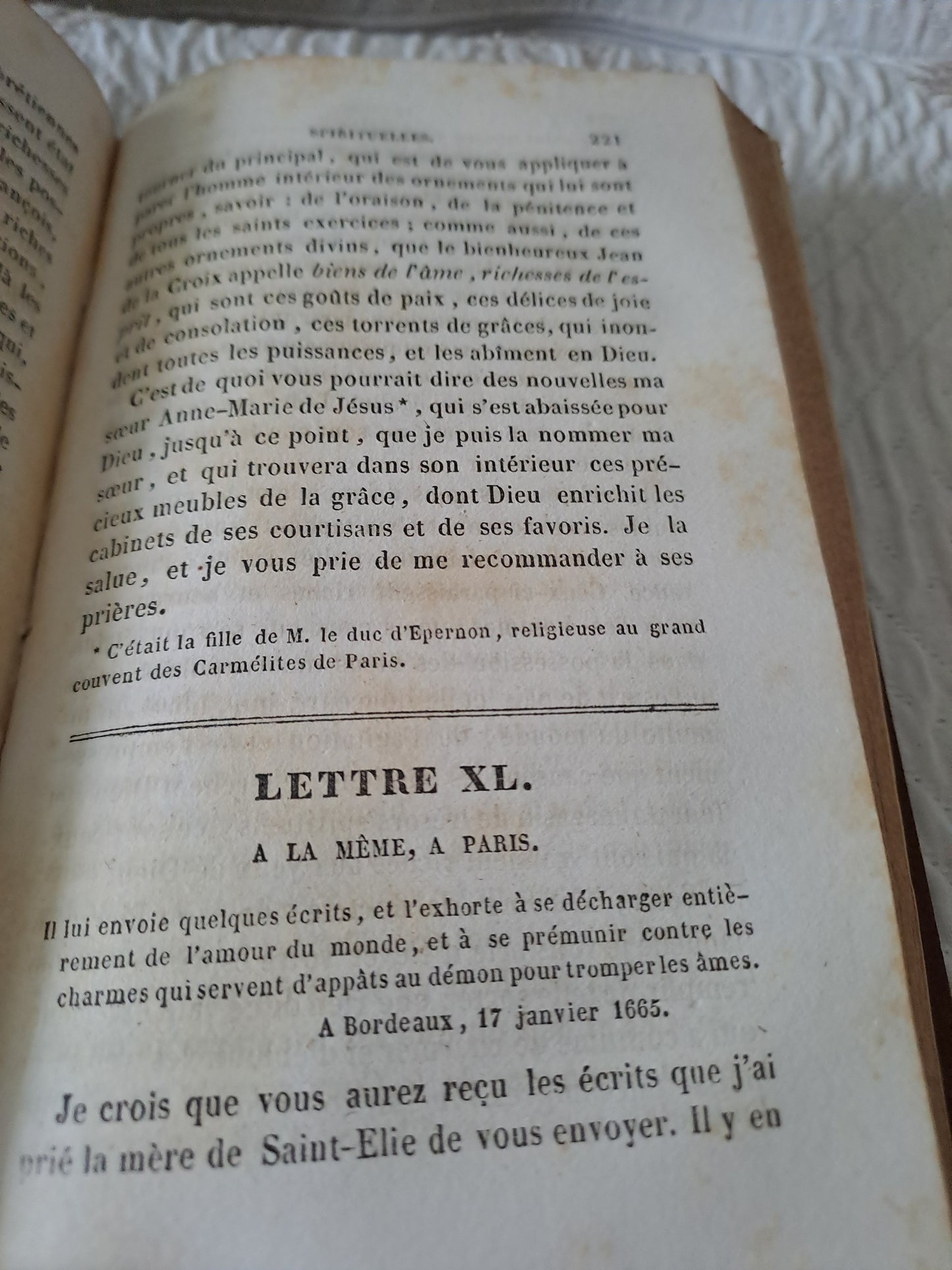 Livre. Lettres spirituelles par le Révérend Père J. J. Surin. 1846.