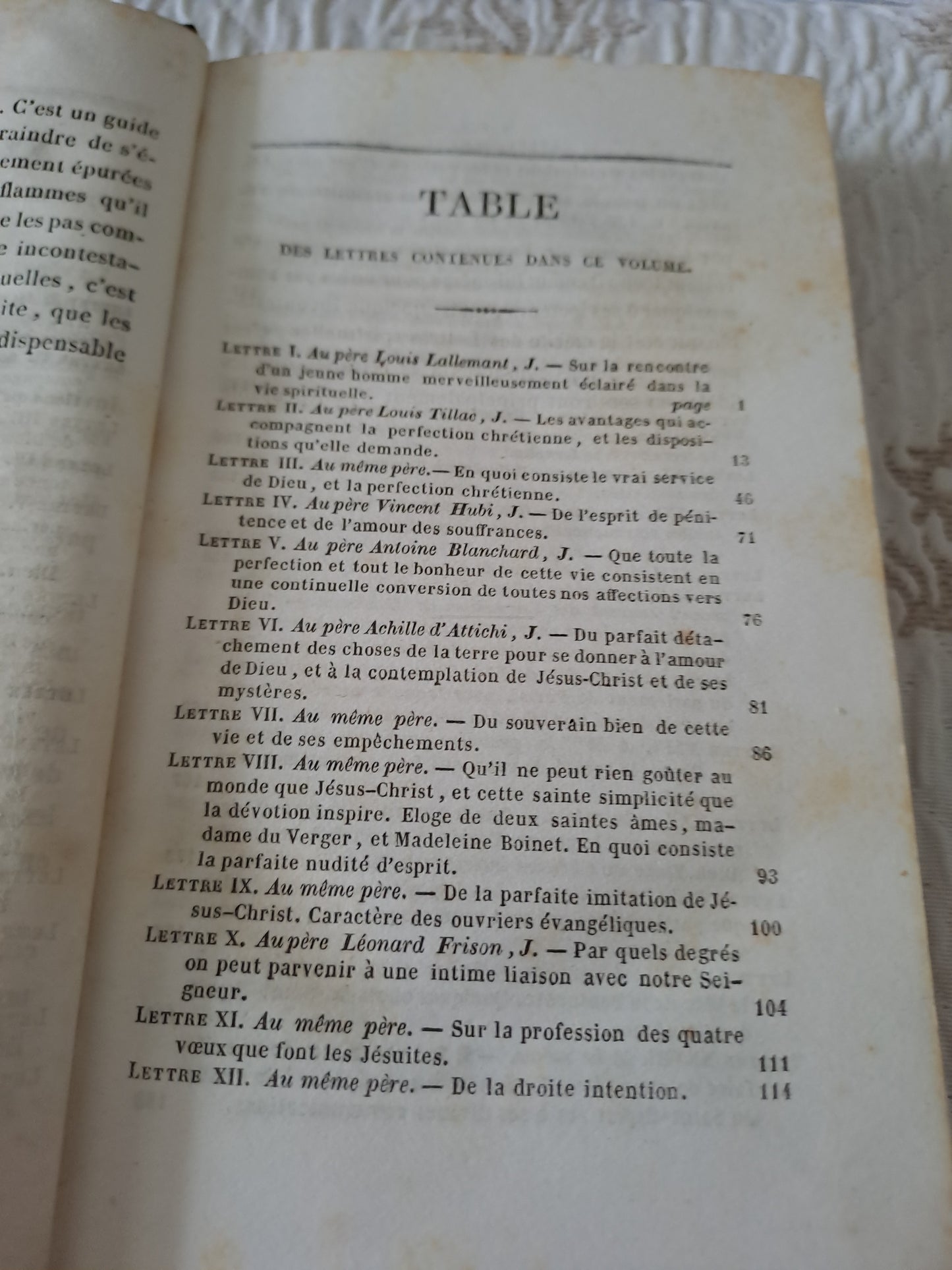 Livre. Lettres spirituelles par le Révérend Père J. J. Surin. 1846.