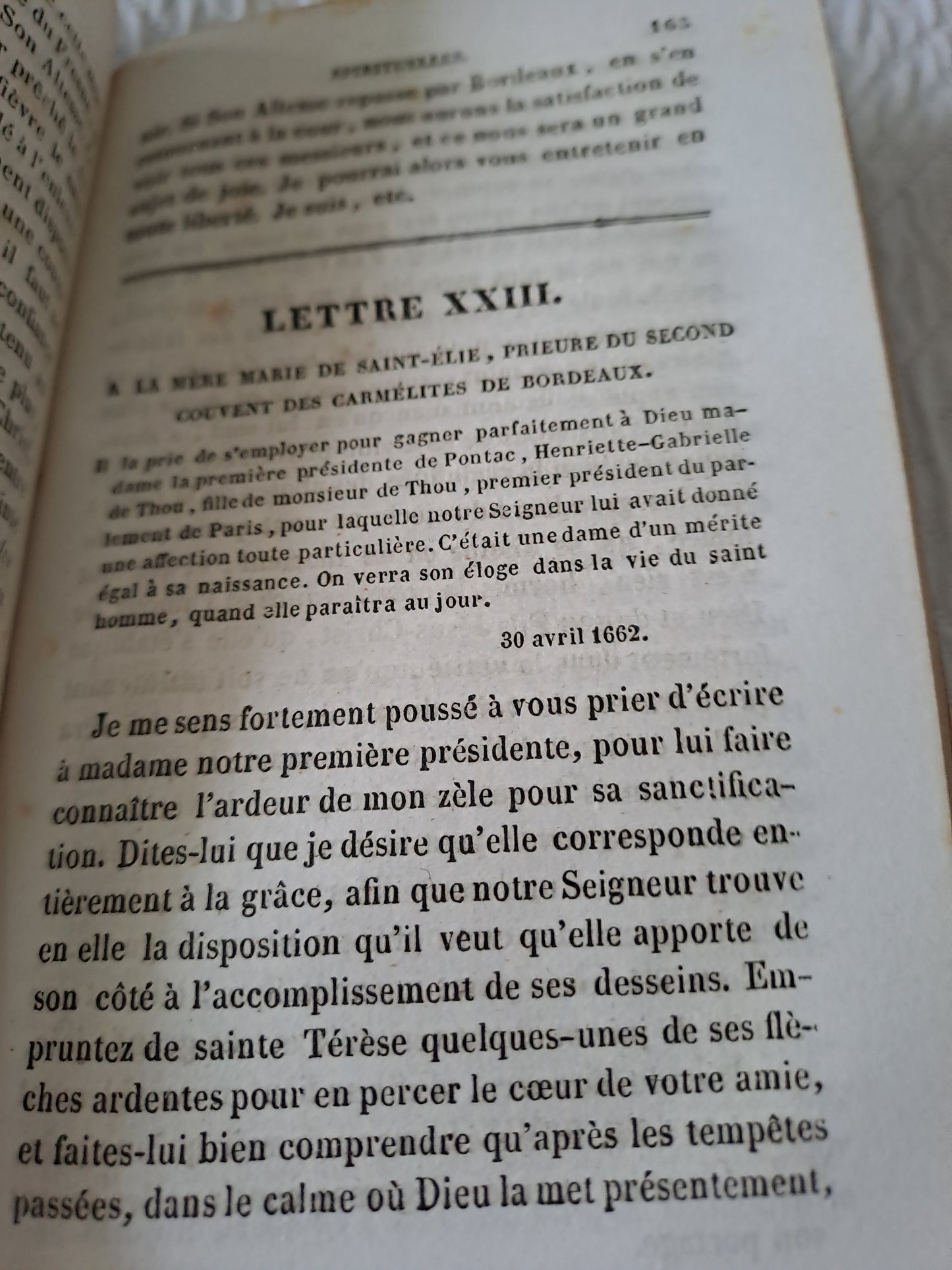 Livre. Lettres spirituelles par le Révérend Père J. J. Surin. 1846.