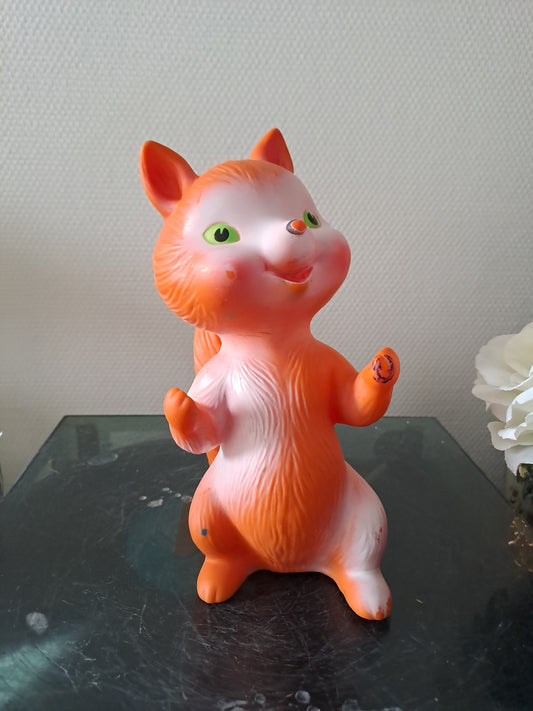 Écureuil. Pouet-Pouet. Jouet vintage.