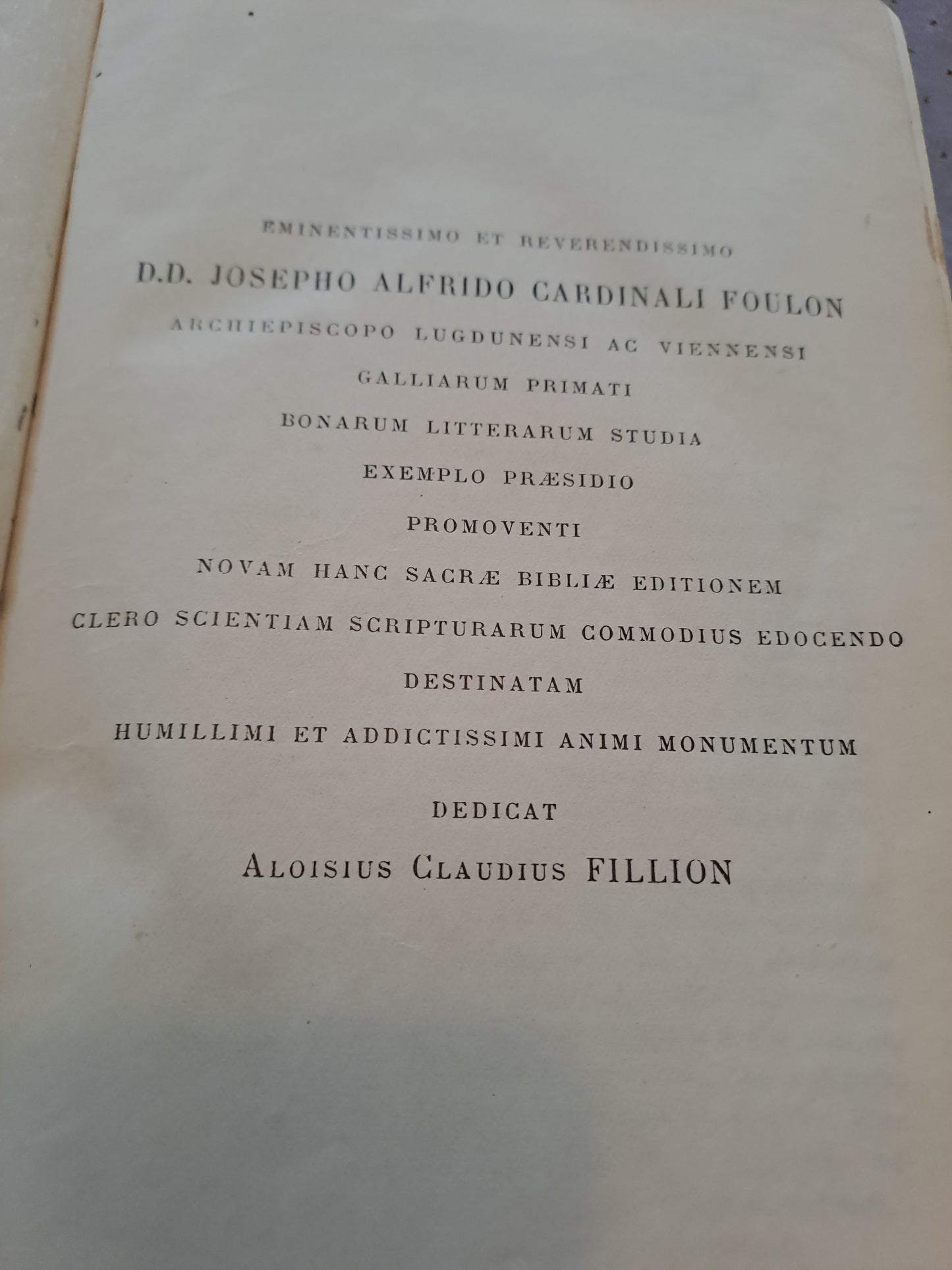 Fillion. Biblia Sacra. Bible en latin.